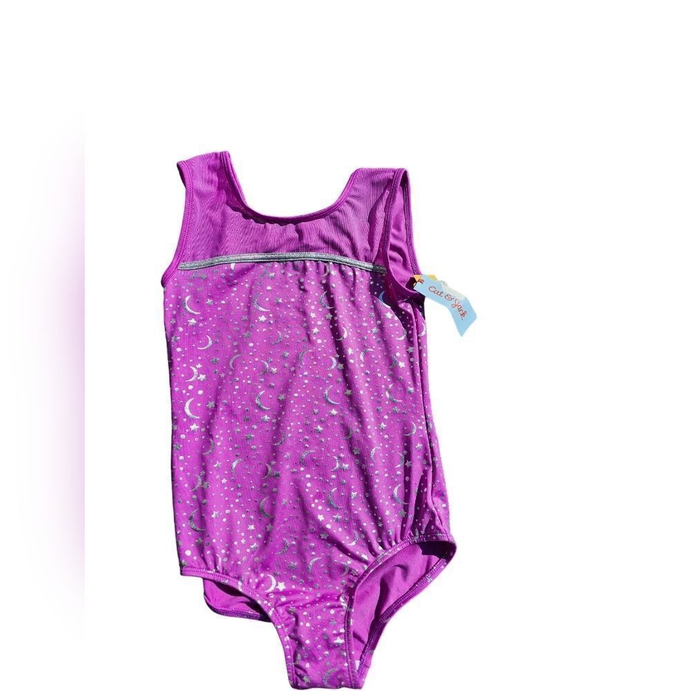 Girl's CAT & JACK Celestial Gymnastics Pull-On Leotard Size Small 6/6X